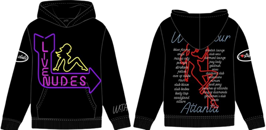 BLACK WTA HEAVYWEIGHT ATL STRIP CLUB HOODIE