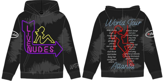 SPRAY EFFECT  WTA HEAVYWEIGHT ATL STRIP CLUB HOODIE