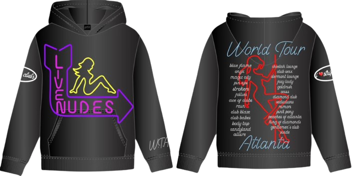 ACID WASH WTA HEAVYWEIGHT ATL STRIP CLUB HOODIE